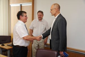 LR Švietimo ir mokslo viceministro dr. Giedriaus Viliūno bei ministro patarėjo prof. Eugenijaus Butkaus apsilankymas Institute