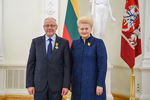 Vaclovas Miškinis ir LR Prezidentė Dalia Grybauskaitė