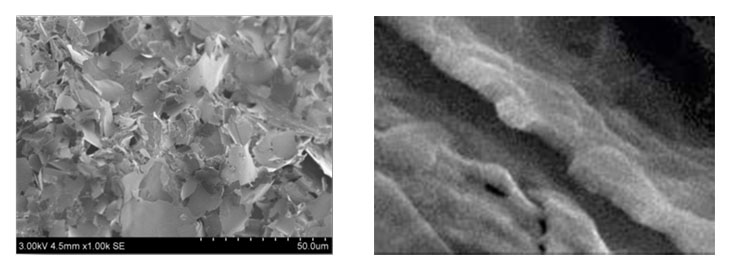 SEM analysis of nanoflakes