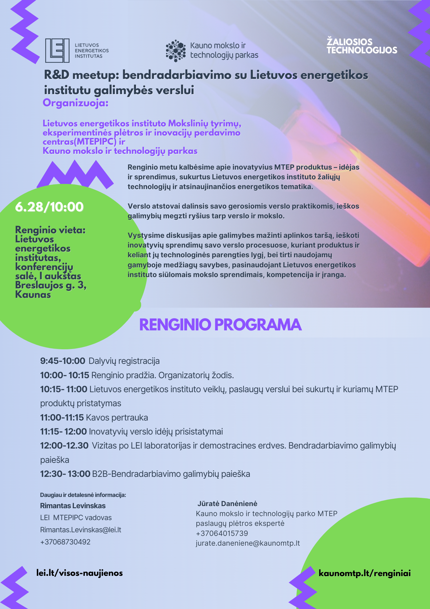 renginio aprašas ir programa